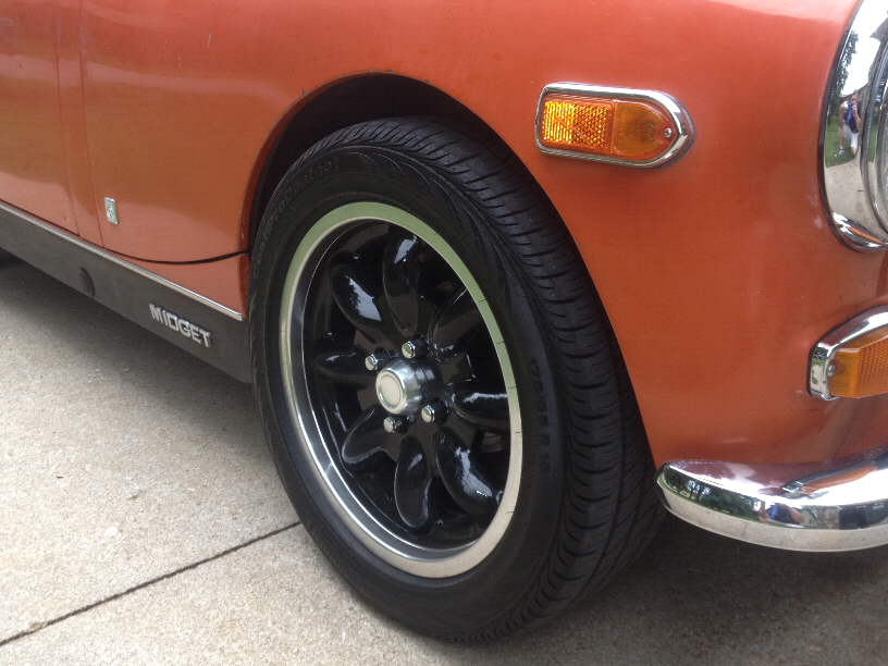 5½x15" Minilites MG Midget + 175/55R15 tyres [USA]