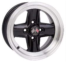 Revolution 4-spoke Black & Hilite alloy wheel