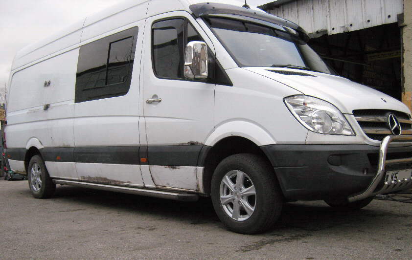 16" Calibre Trek alloys on Mercedes Sprinter 6-stud fitment