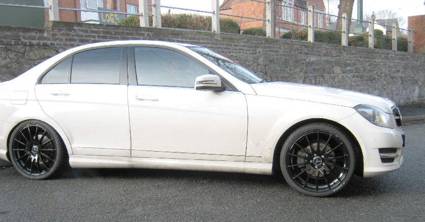 19" Fox FX004 Black Alloys on Mercedes C220