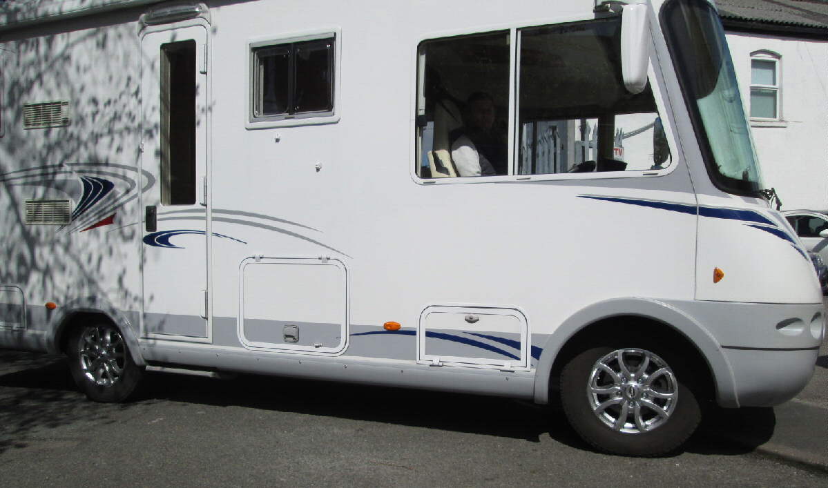 16" Scorpion Silver alloys on Frankia Motorhome Fiat Ducato based