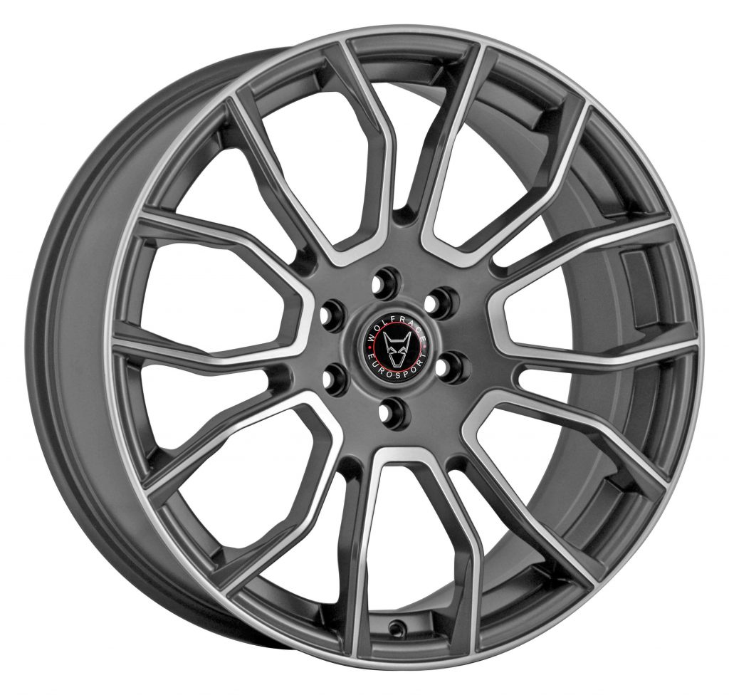 Wolfrace Eurosport Evoke-X Satin Titanium Polished Face