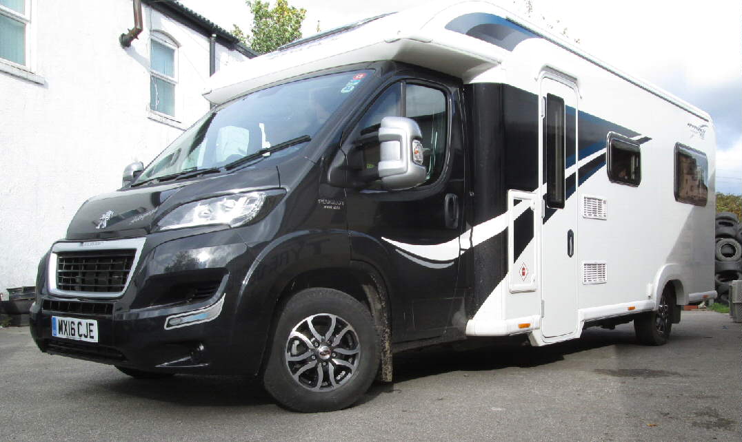 15" Scorpion Dark Grey & Polished on 2017 Peugeot Boxer chassis motorhome