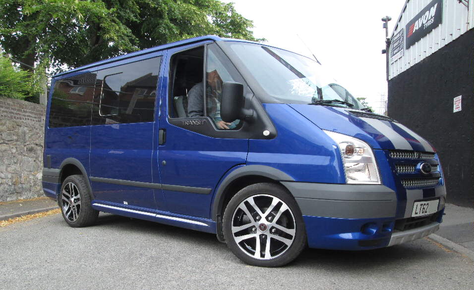 18" Wolfrace FTR Black & Polished alloys on Ford Transit